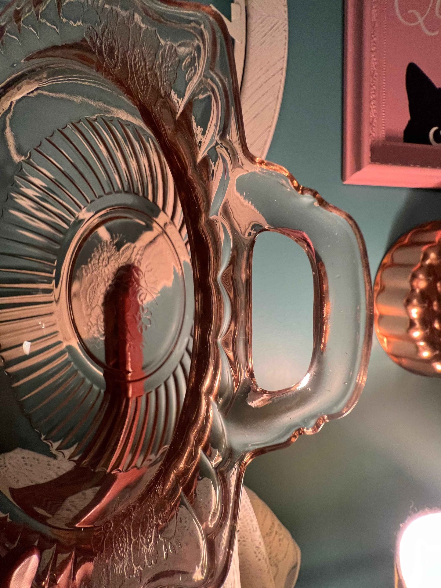 Vintage Anchor Hocking Mayfair “Open Rose” Pink Depression Glass Serving Bowl – 11¾", 1930s