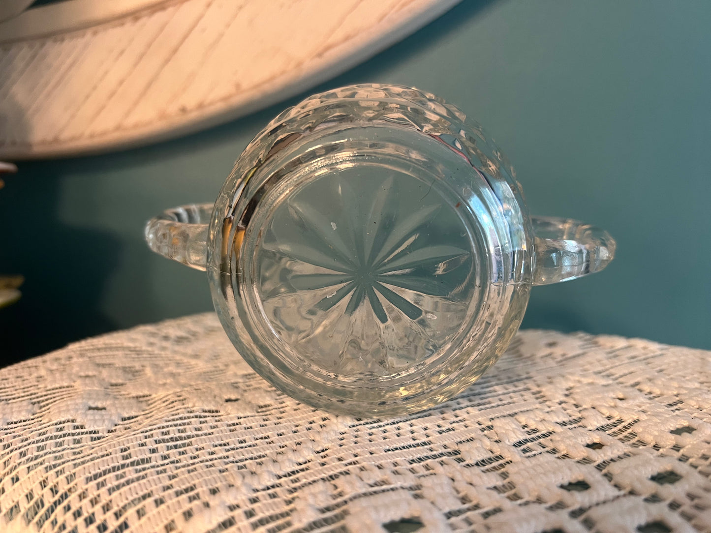 Anchor Hocking Prescut sugar bowl for vintage glassware sets