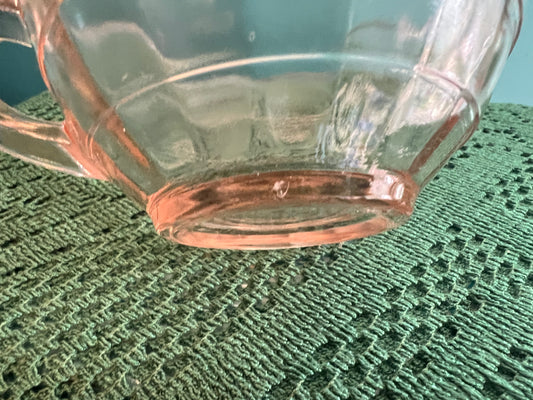 Depression-era Anchor Hocking pink Block Optic tea cup