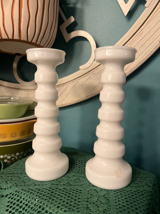 Modern milk glass décor