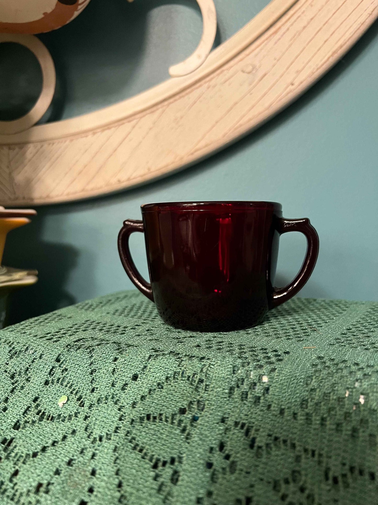 Vintage Anchor Hocking Royal Ruby Open Sugar Dish – Footed R1700