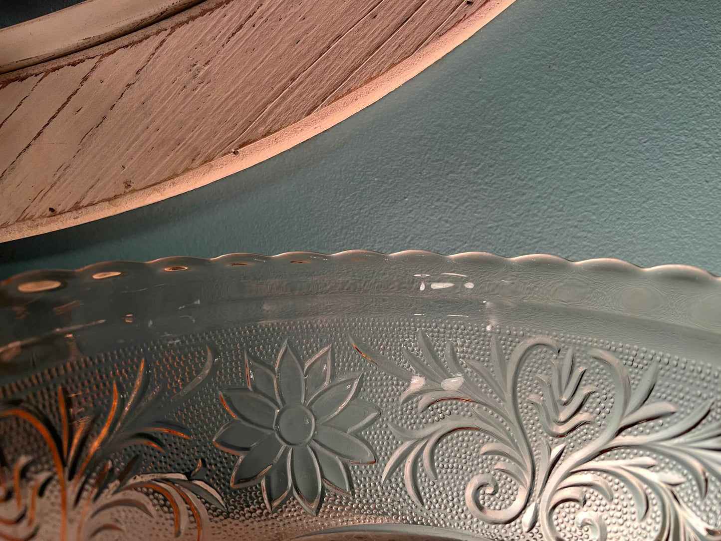 Vintage Anchor Hocking Sandwich Pink Depression Glass Bowl – Scalloped 8"