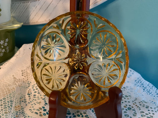 collectible anchor hocking amber star cameo glass