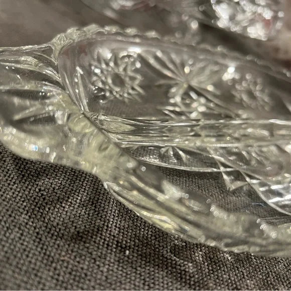 Vintage Anchor Hocking Early American Prescut Star of David Divided Relish Dish