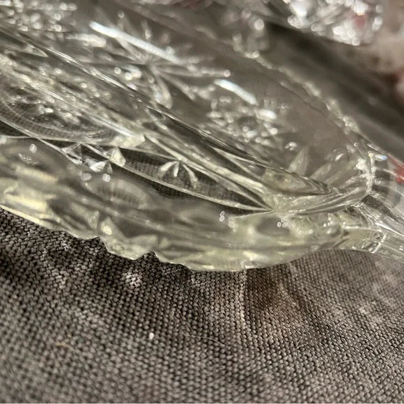 Vintage Anchor Hocking Early American Prescut Star of David Divided Relish Dish