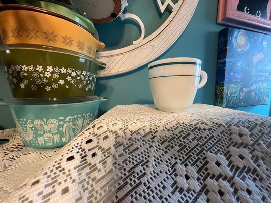 Mid-century collectible Fire King coffee cup