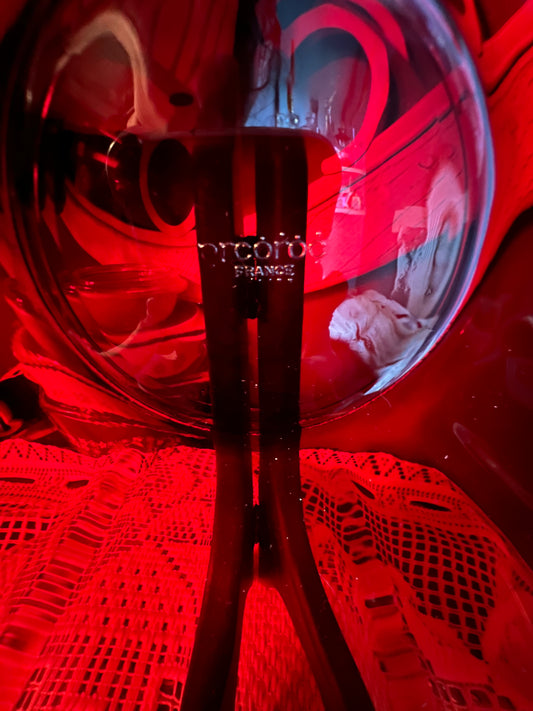 Vintage Arcoroc France Ruby Red Glass Round Bowl – 8” Collectible Decorative Bowl - Dusty Treasures