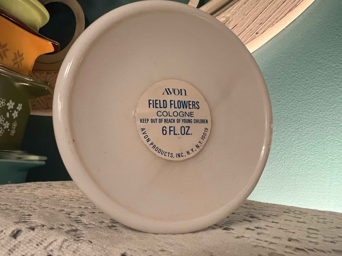 Vintage Avon White Milk Glass Perfume Bottle & Hurricane Lamp β Fairy Light Tealight Holder