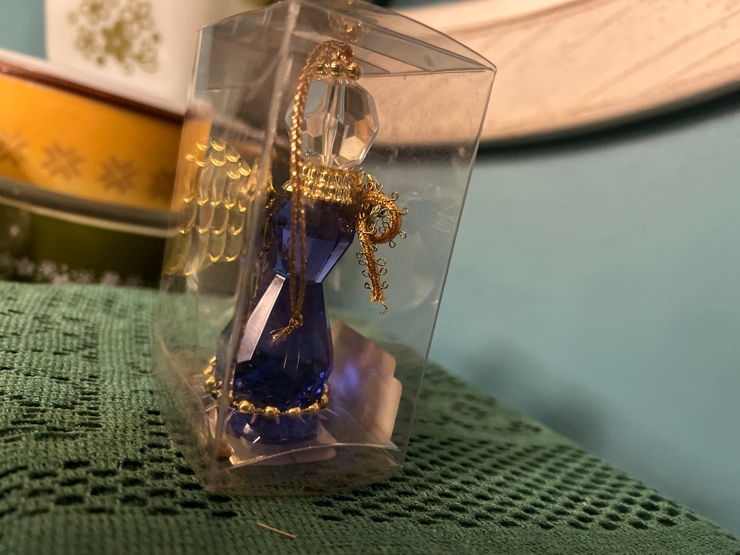 Vintage birthday angel ornament