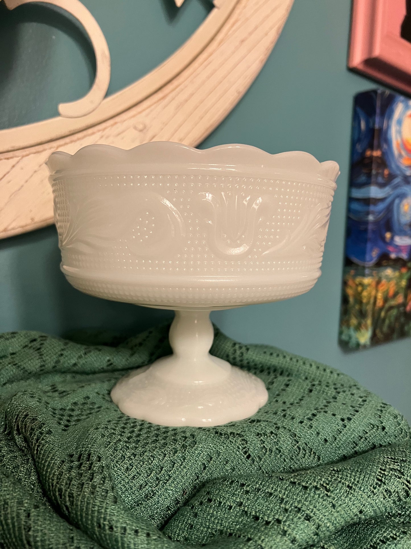 Collectible milk glass
