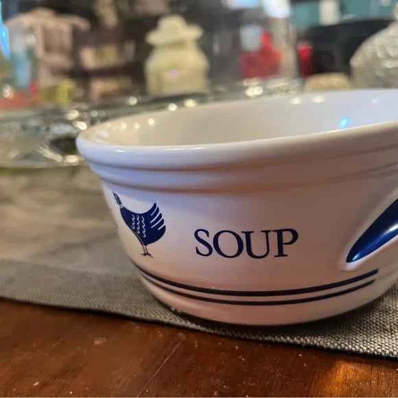 F.T.D.A Korea Chicken Soup Bowl | Vintage Kitchenware | Farmhouse Decor