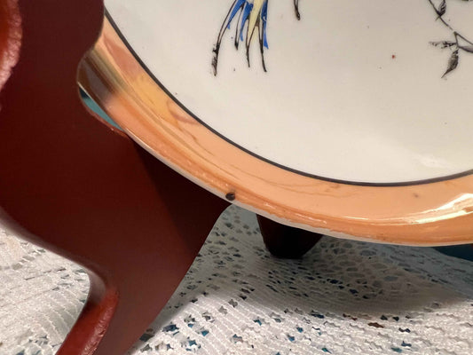 Lusterware Chikaramachi Japanese Bowl | Birds & Flowers | Vintage Mid-Century Dishware