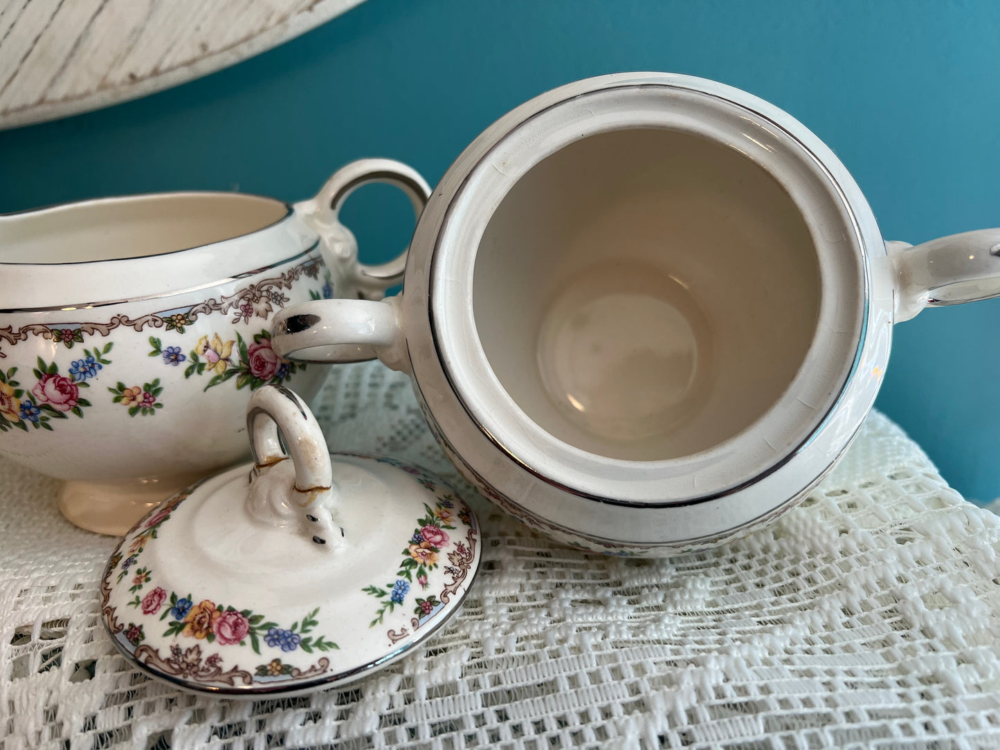 Vintage cream and sugar bowl
