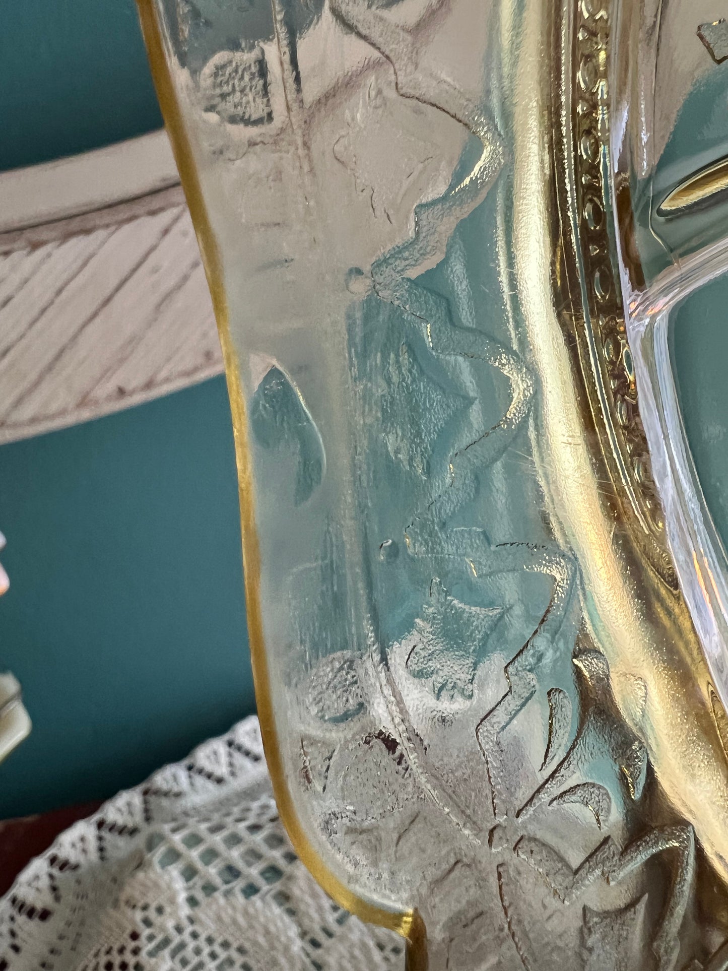Amber Yellow Depression Glass Plate