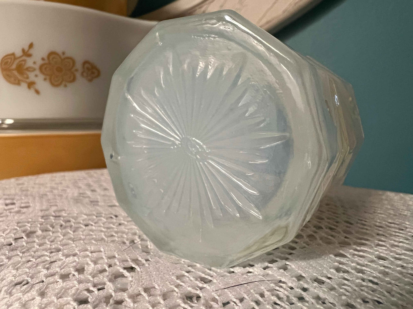 Fenton Art Glass Iridescent Leaf Votive | Signed Collectible Candle Holder | Shimmering Decorative Glass