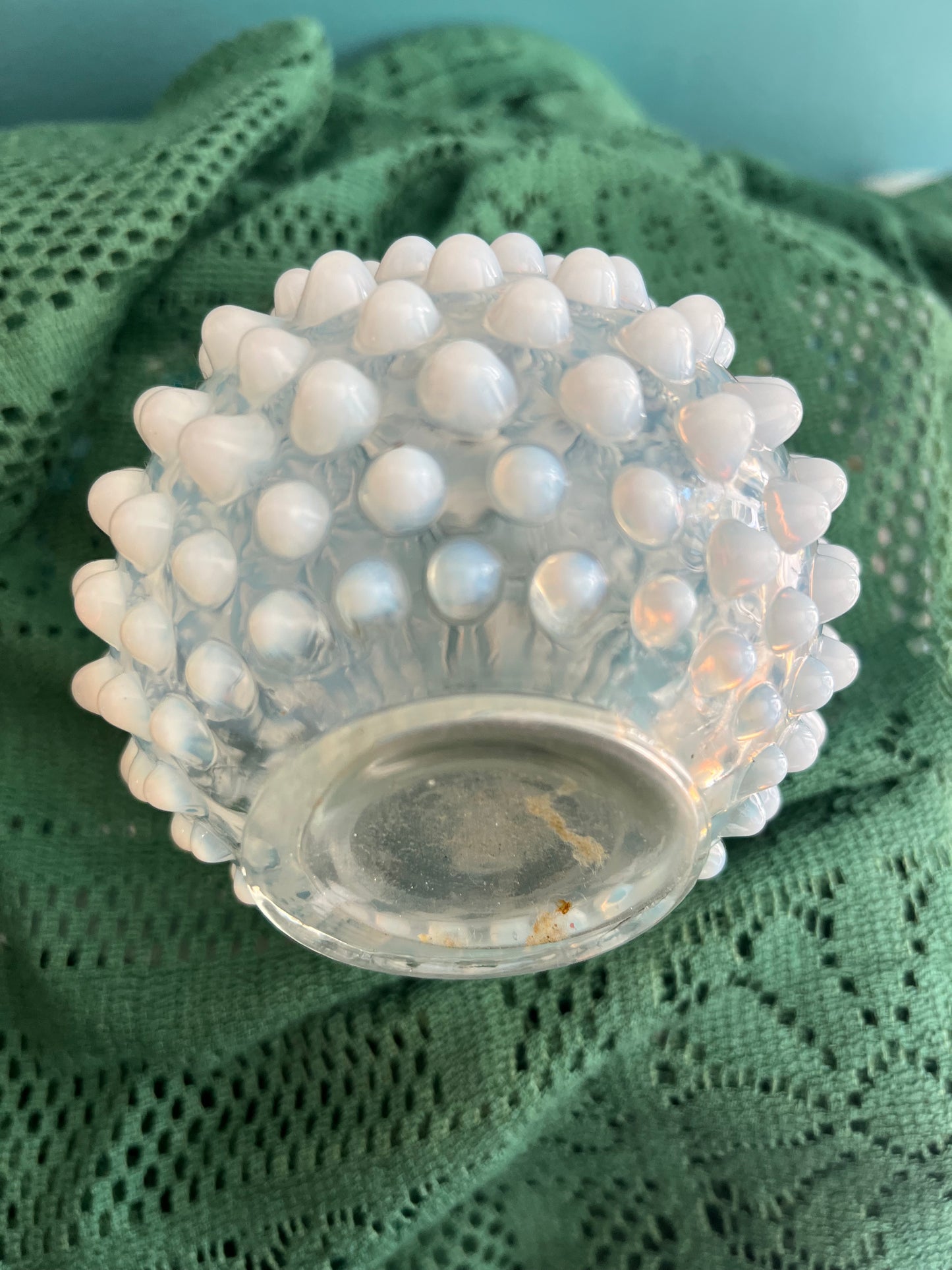 Vintage milk glass Fenton vase collectible