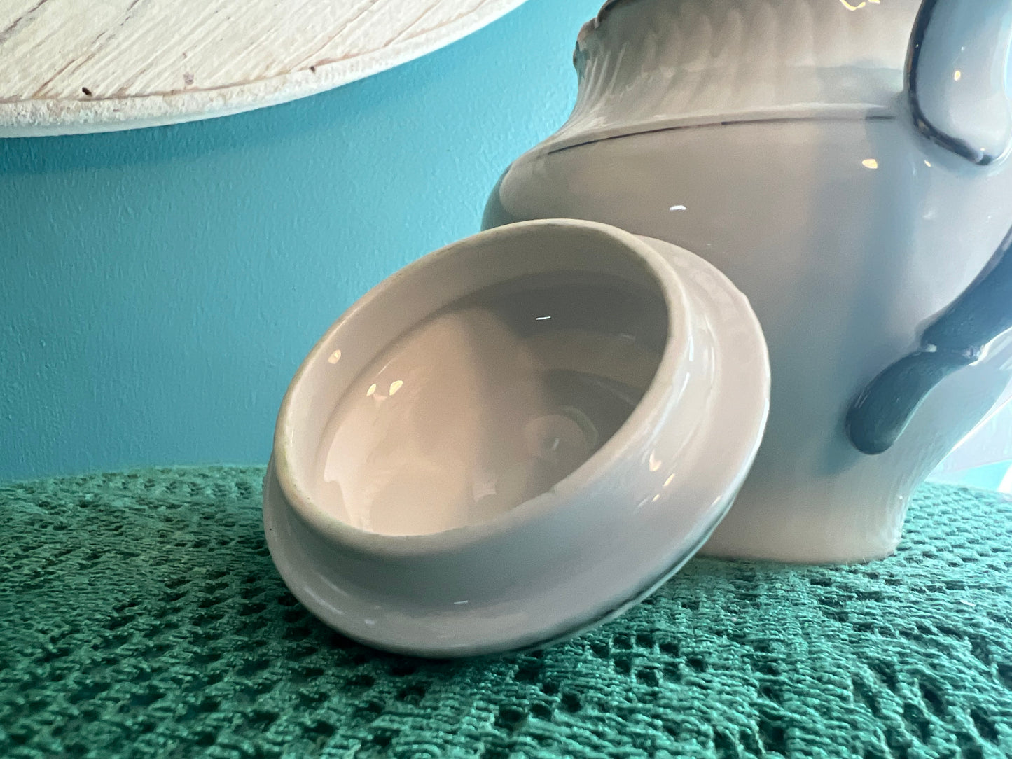 Vintage porcelain sugar bowl from Japan