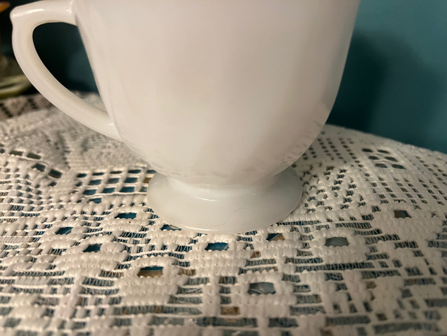 Retro milk glass tableware
