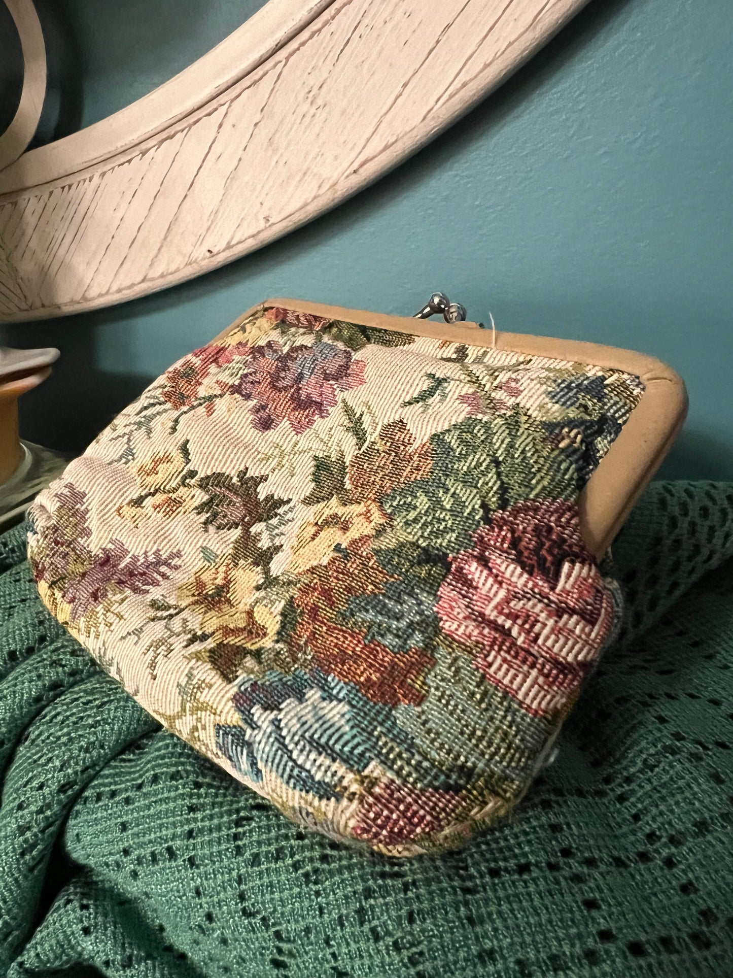 Floral clutch purse Collectible vintage purse