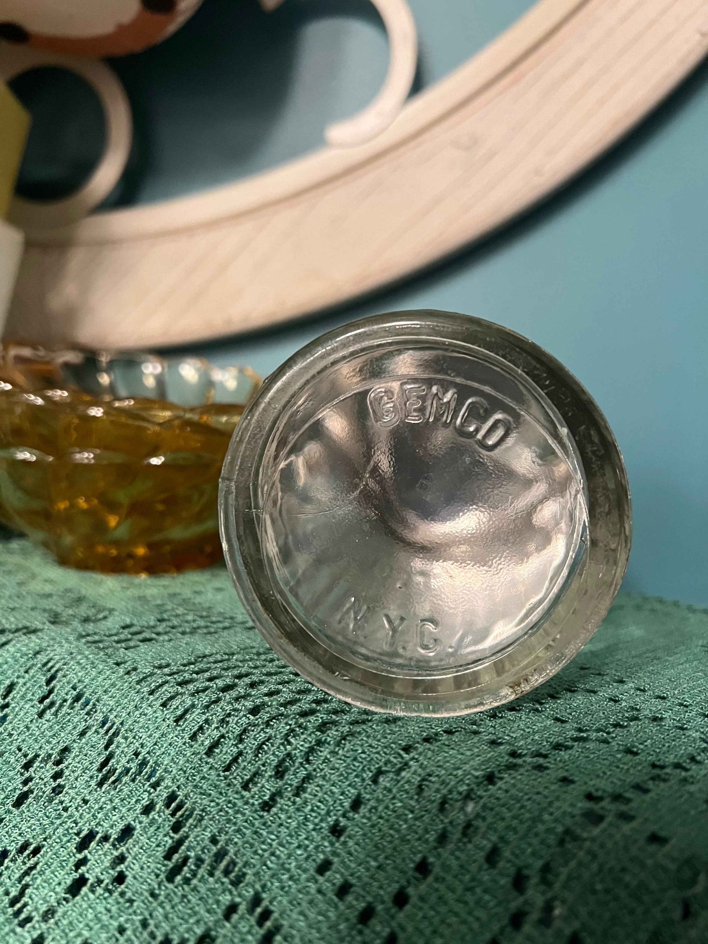 Vintage GEMCO Glass Sugar Dispenser & Parmesan Cheese Shaker – Metal Flip Lid