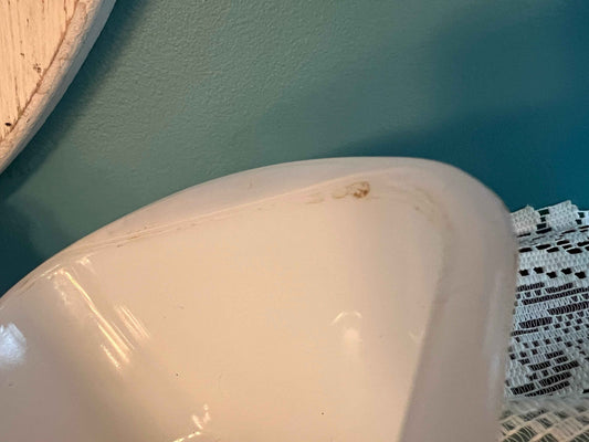 Vintage Glassbake J522 Milk Glass Loaf Pan – White Floral Pattern, 10” x 5”