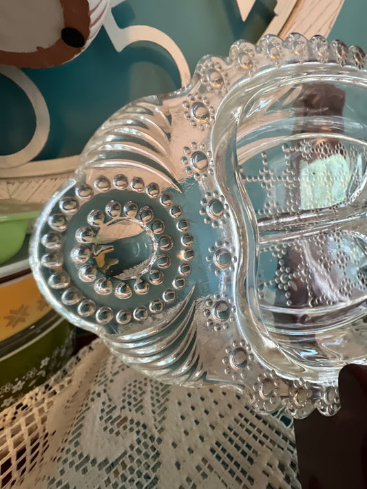 Hazel Atlas Jewel Pattern relish tray