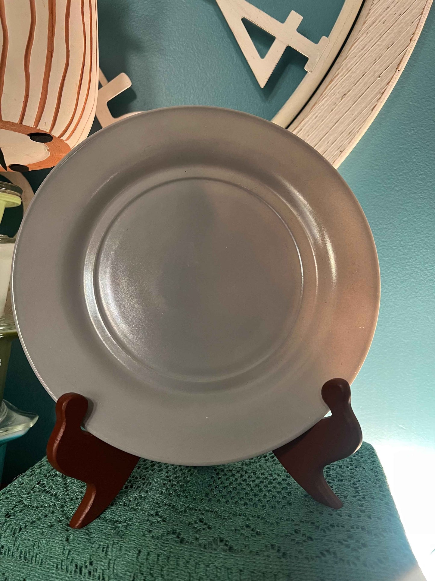 Vintage Hazel Atlas Ovide Moderntone 9" Lunch Plates – 1940s Glass Dinnerware