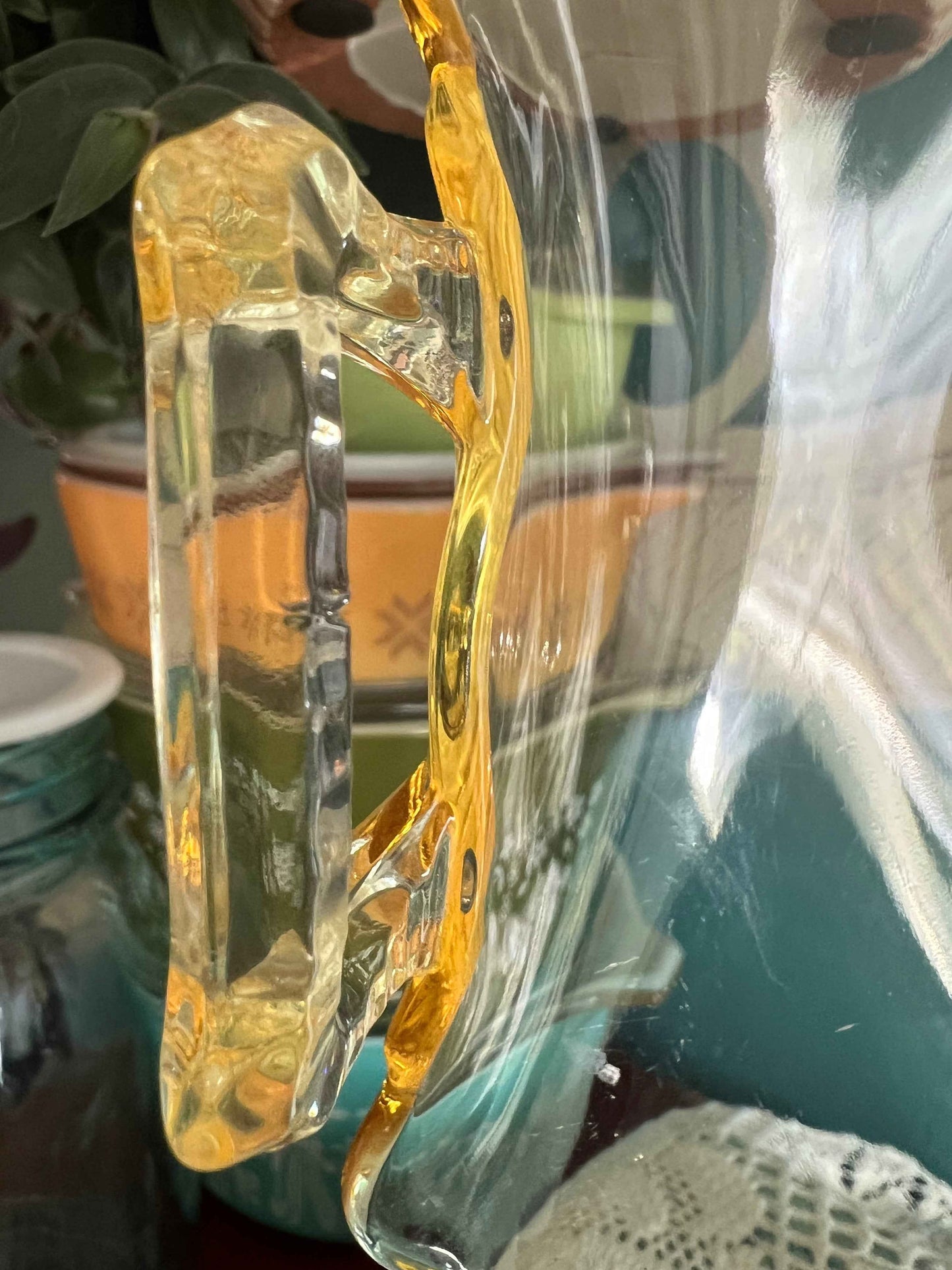 Vintage Lancaster Yellow Depression Glass Tray with Handles â 12.5" x 10.75"