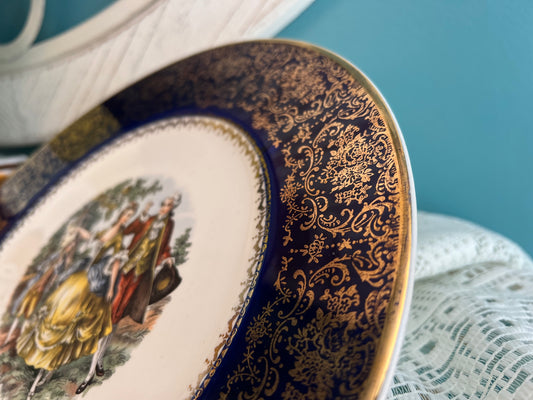 23K gold trimmed Salem China charger