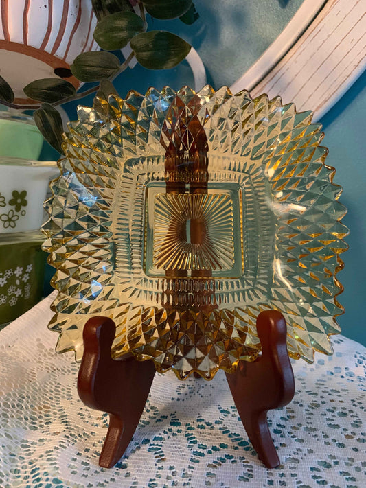 Indiana Glass Diamond Point Candy Dish