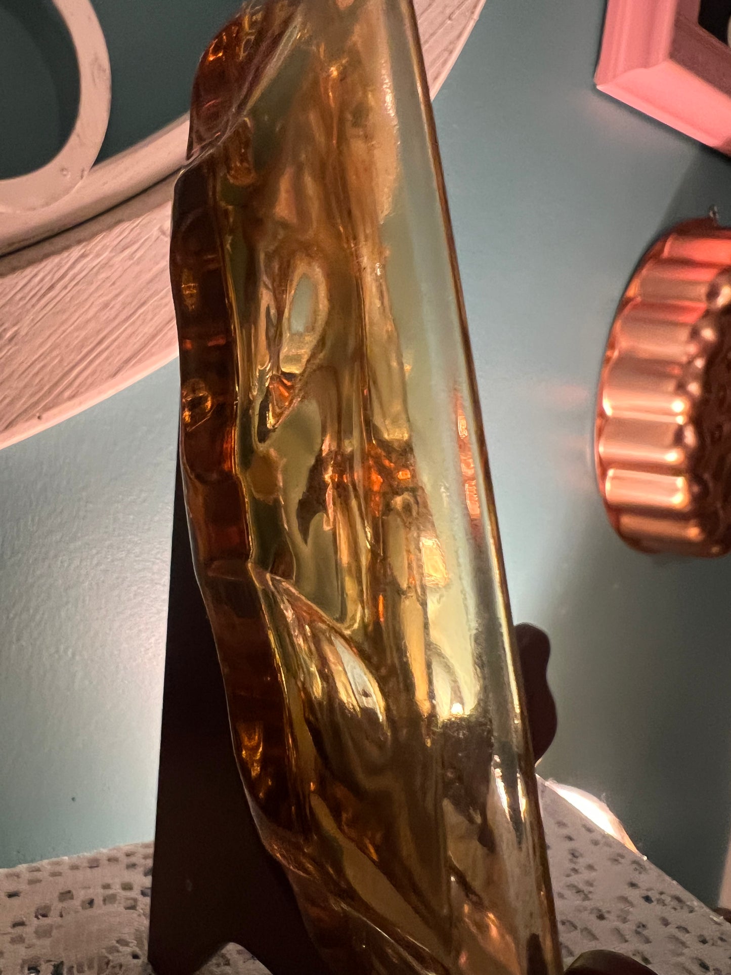 Collectible mid-century 3-section amber dish for candies, nuts, relishes, and charcuterie presentation