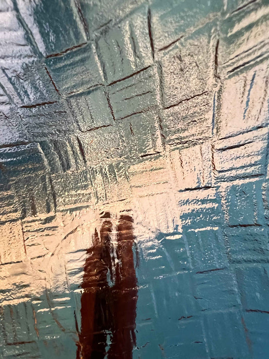 Vintage Indiana Glass Pink Depression Glass Basket Weave Bowl – Weavetex Pattern 9"