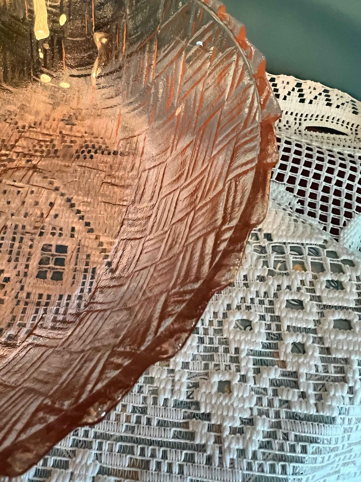 Vintage Indiana Glass Pink Depression Glass Basket Weave Bowl β Weavetex Pattern 9"