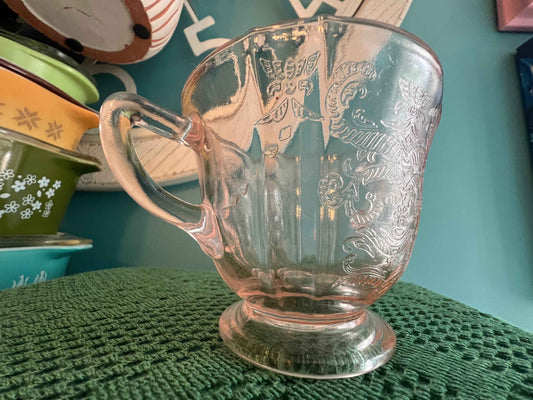 Vintage Indiana Glass Recollection Pink Open Sugar Bowl – 3 1/8"