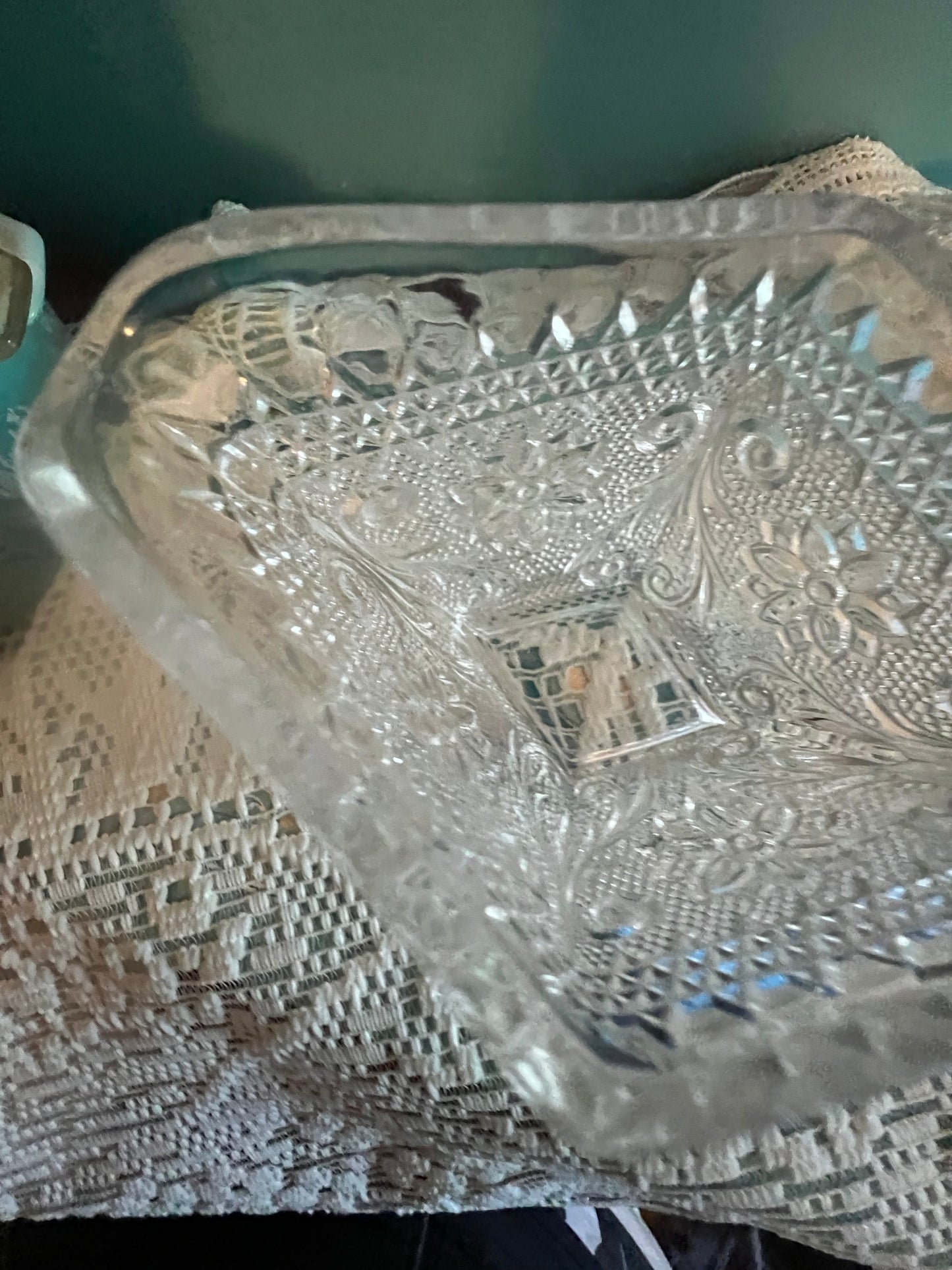 Vintage Indiana Glass Tiara Pattern diamond creamer