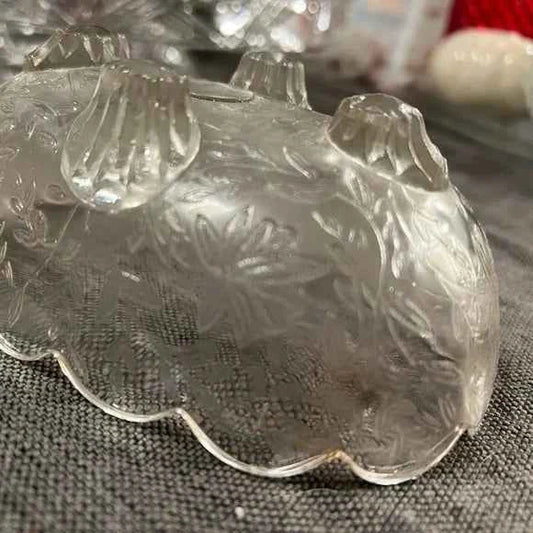 Vintage Jeannette Glass Louisa Candy Dish | Floragold |Collectible Mid-Century Modern Glassware