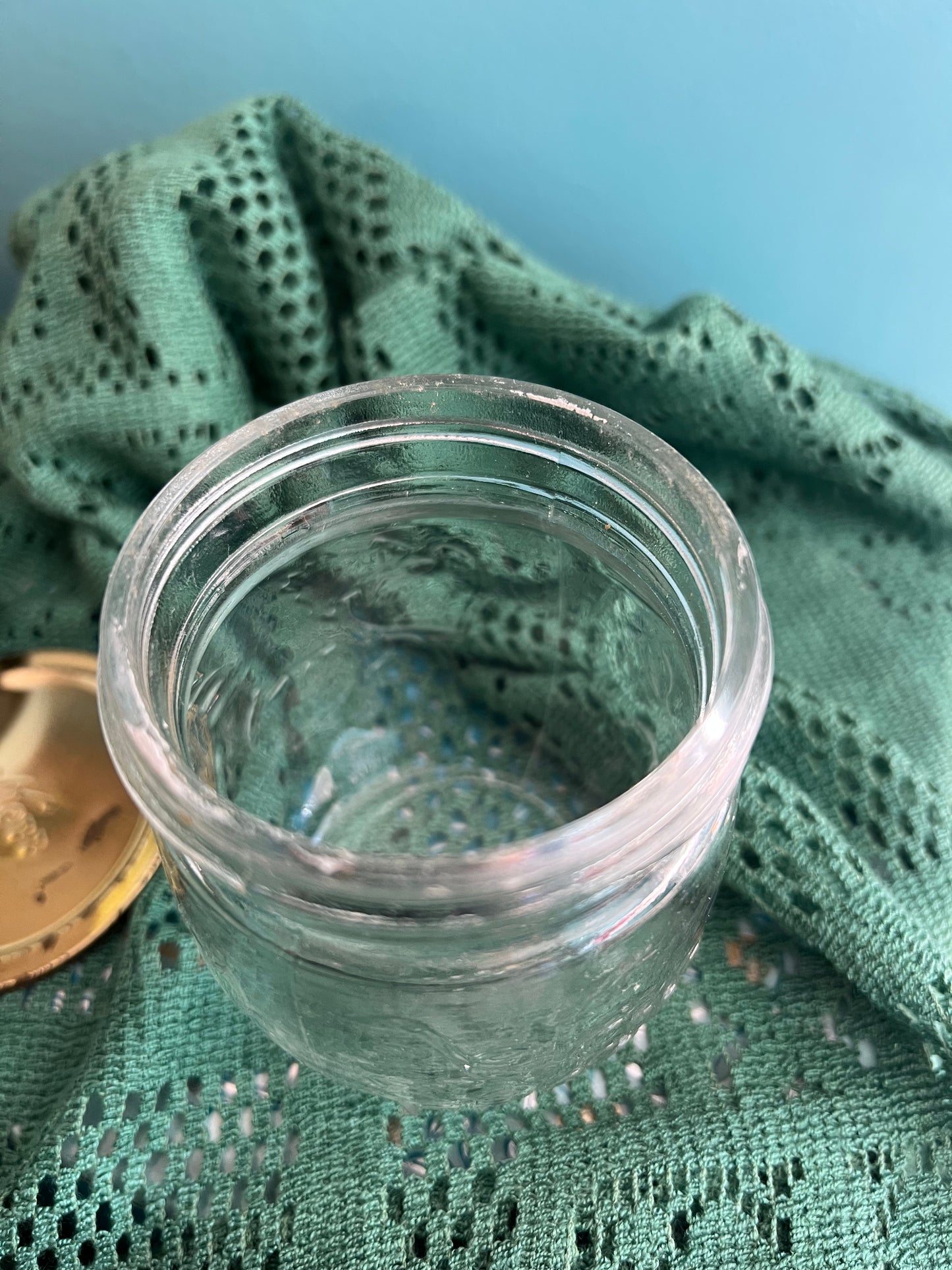 Vintage half-pint glass jar