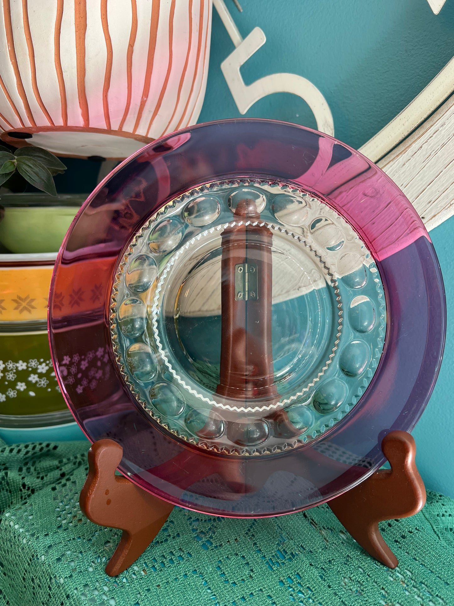 Indiana Glass Kings Crown collectible ruby red plate