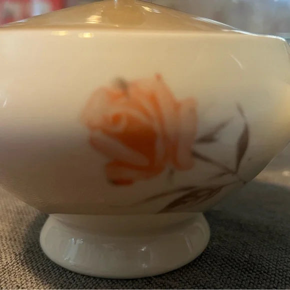 Knowles Serenade peach rose pattern