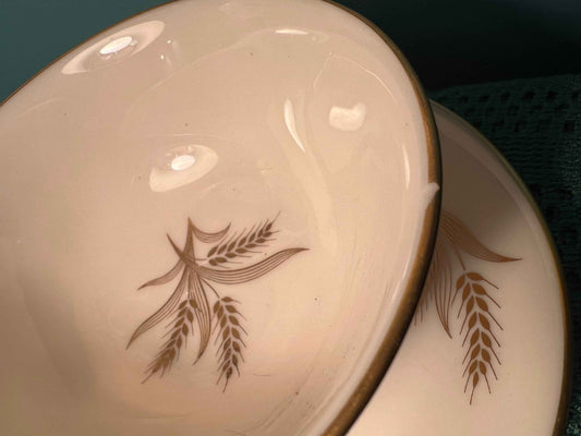 Lenox Harvest (R-441) Footed Tea Cup & Saucer - Set of 2 | Collectible Fine China | Vintage Tableware