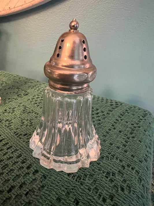 Leonard Glass Salt & Pepper Shakers - 3.5" | Mid-Century Tableware | Vintage Cut Glass