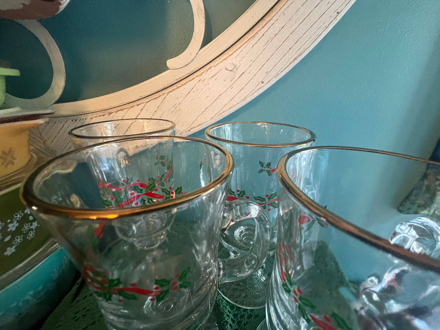 Mid-century collectible Arby’s Holly Berry holiday mugs