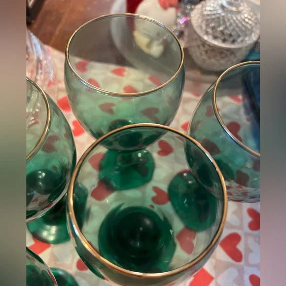 Juniper Green Libbey Vintage Glasses