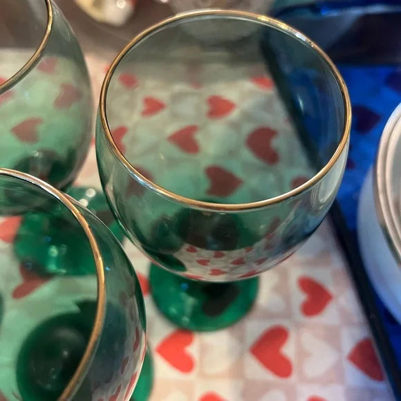 Libbey Juniper Green Wine Glasses
