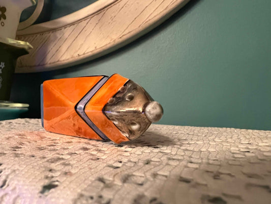 Vintage Orange & Purple Lusterware Salt Shaker | Replacement Collectible