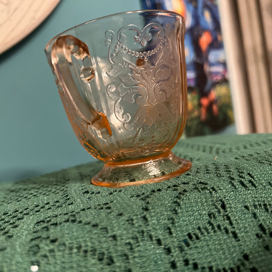 Depression Glass open sugar bowl