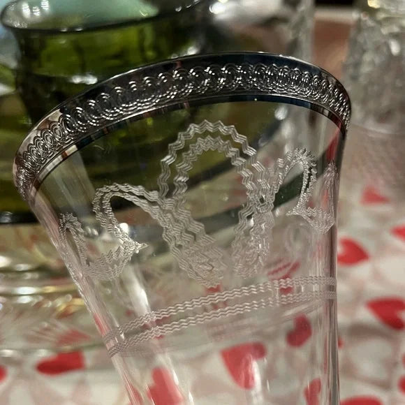 Mid-century Morgantown stemware crystal wine goblet