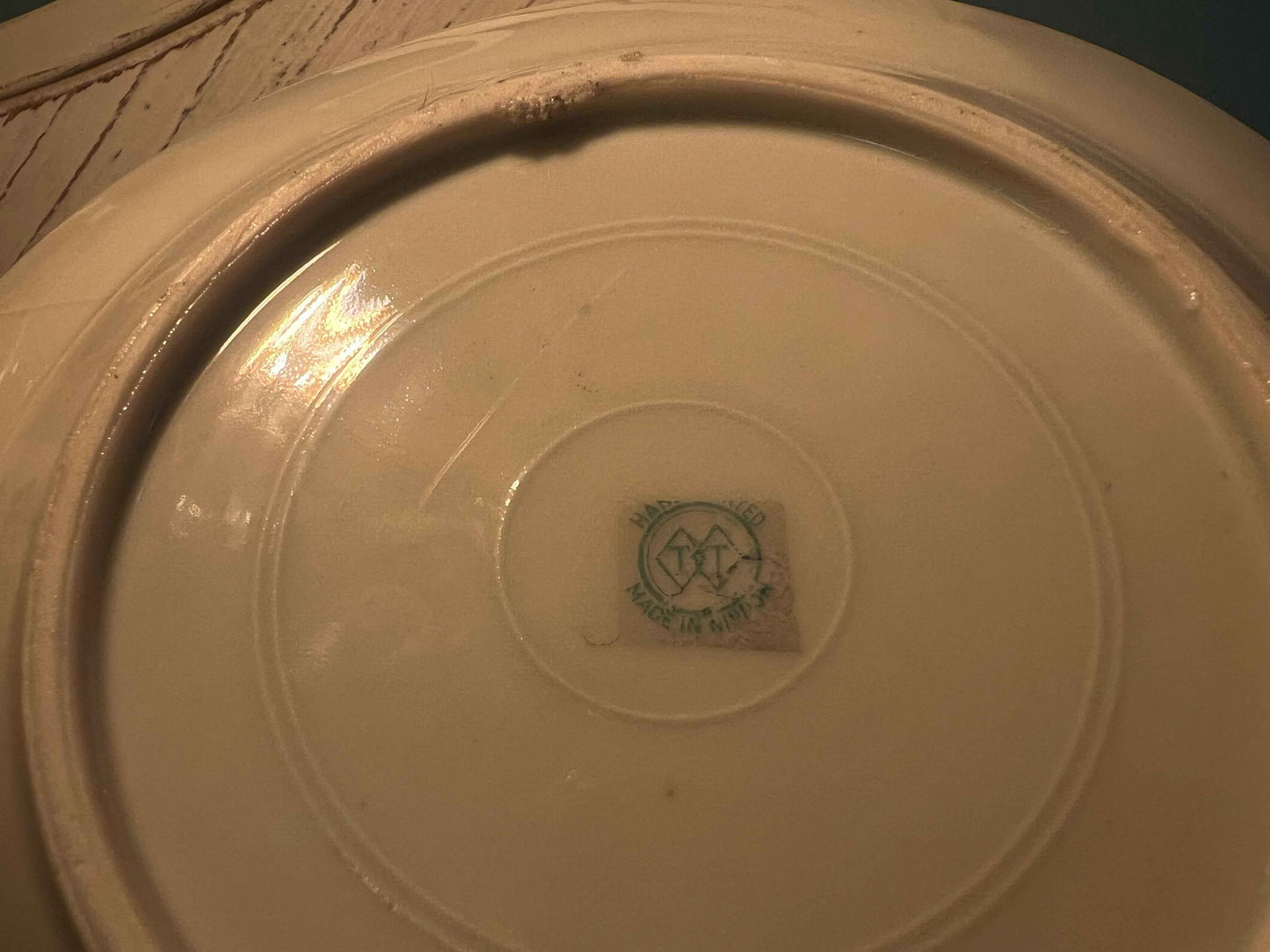 Antique Nippon Landscape Plate | Hand-Painted Porcelain | Floral Border Japan Export Era