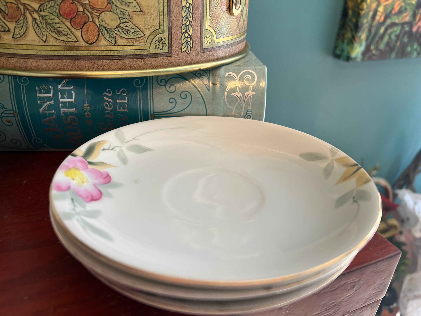 Vintage Noritake Azalea Saucer with Gold Trim | Fine China for Tea Service | Noritake Replacement