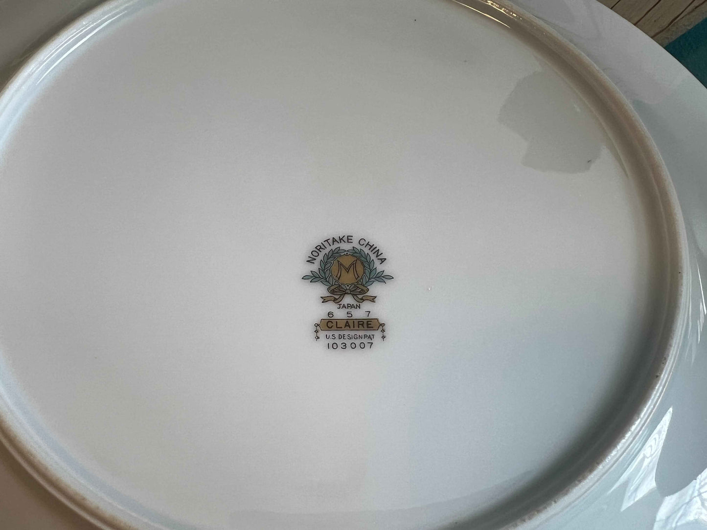 Noritake Claire Dinner Plates (Pattern 657) | Set of 4 Vintage Porcelain China
